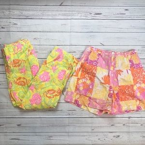 Lot Of 2 Lilly Pulitzer pants shorts Sz 2